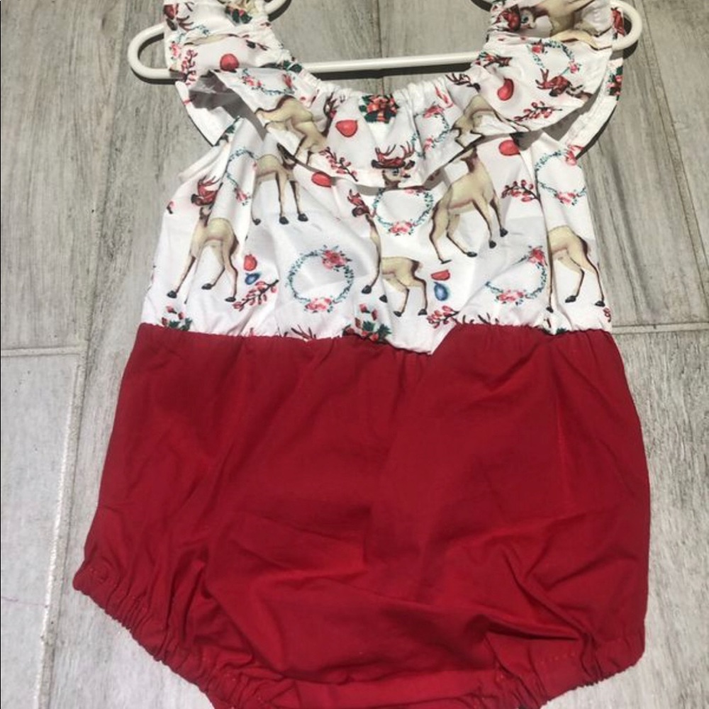 Baby girl Christmas romper